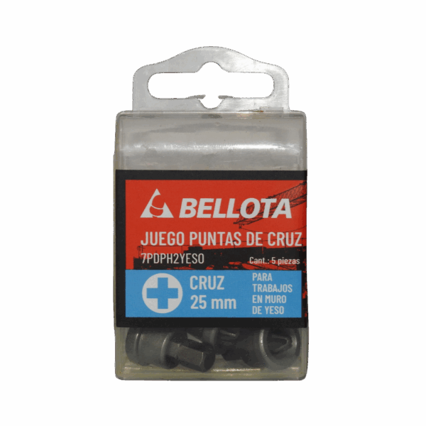 JGO. PUNTAS P/TABLAYESO 25MM BELLOTA (5 PZS.)