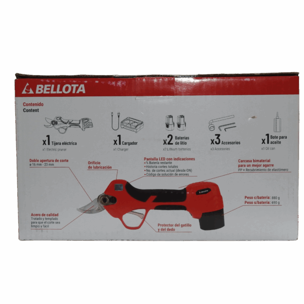 TIJERA ELECTRICA PROFESIONAL P/PODAR BELLOTA 9" (23CM)