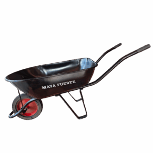 CARRETA MAYA FUERTE NEGRA LLANTA SOLIDA (8´ CUB. X 450 LBS)